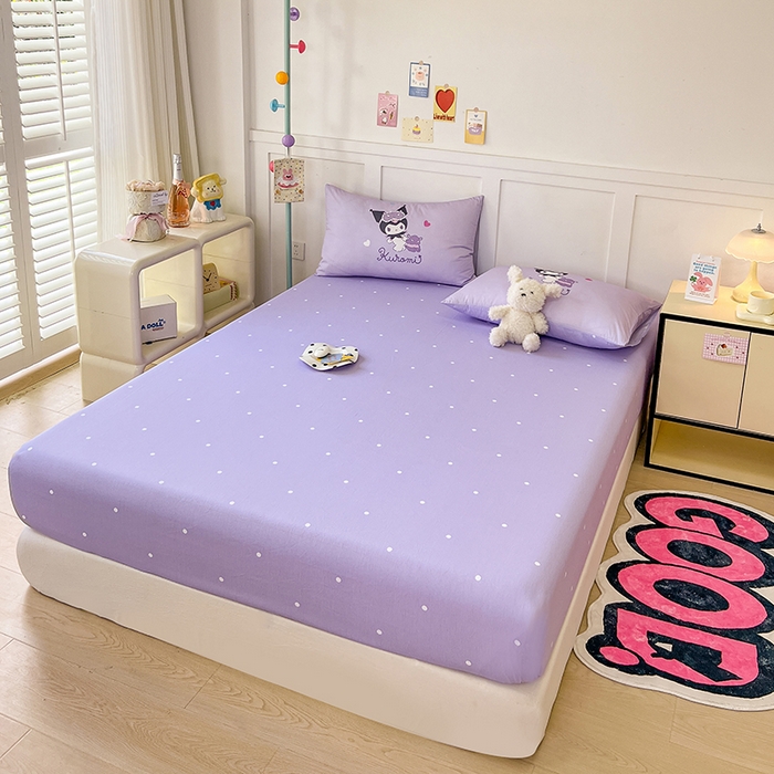 91家纺网 家纺一手货源 找家纺 玉元坊 2025新款大版三丽鸥系列全棉纯棉床单纯棉床裙三四件套简约款 糖果