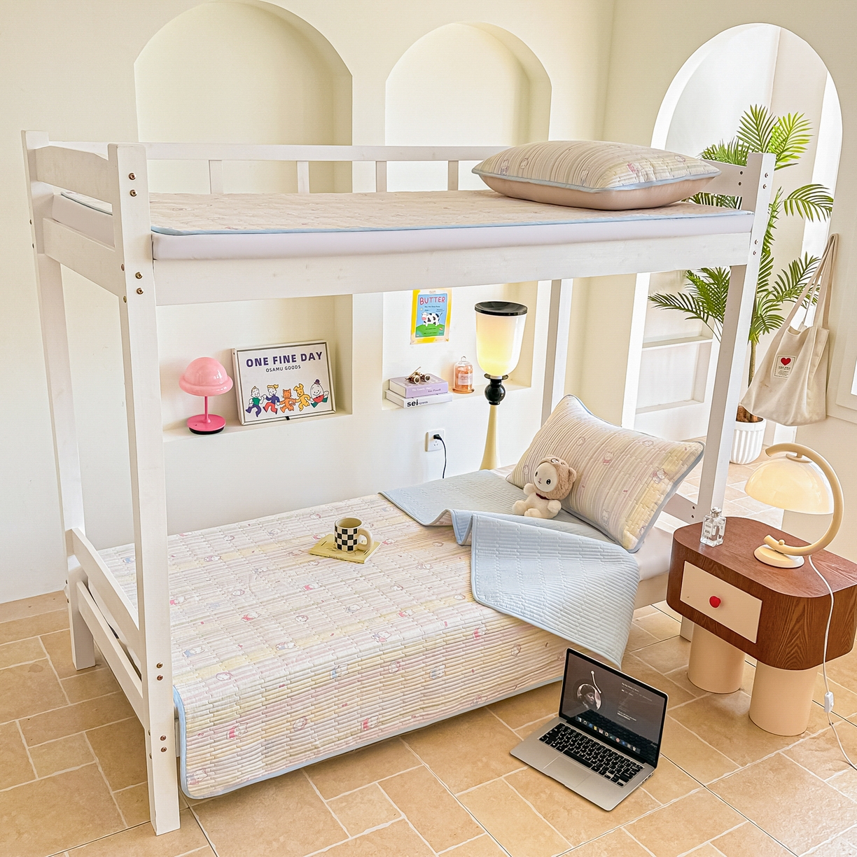 91家纺网 家纺一手货源 找家纺 恒尚居 2025新款A类全棉印花夹棉床盖四季款-系列一 【彩虹猫】全棉-四季款