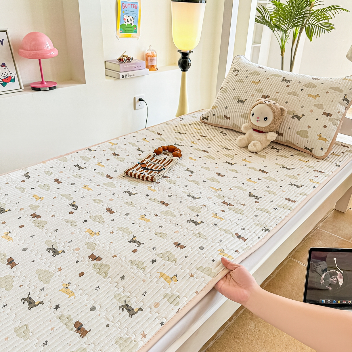 恒尚居 2025新款A类全棉印花夹棉床盖四季款-系列一 【大耳狗】全棉-四季款