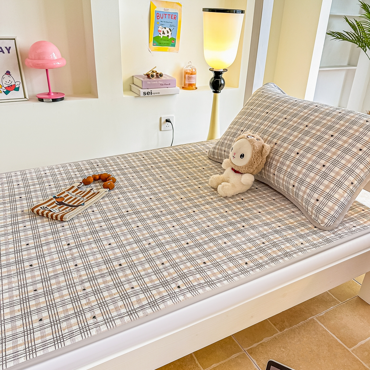 91家纺网 家纺一手货源 找家纺 恒尚居 2025新款A类全棉印花夹棉床盖四季款-系列一 【简格调】全棉-四季款