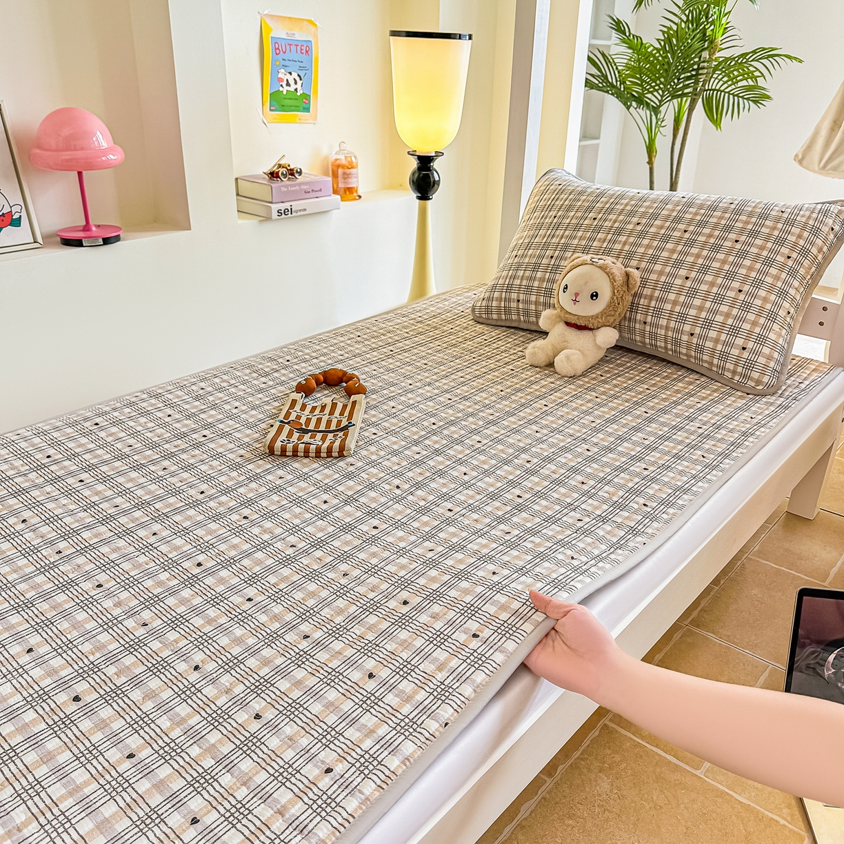 恒尚居 2025新款A类全棉印花夹棉床盖四季款-系列一 【简格调】全棉-四季款