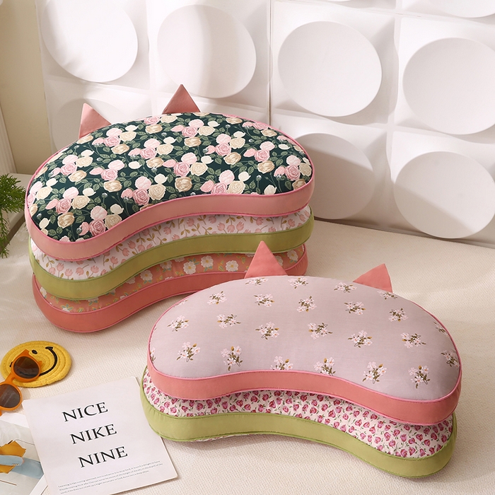 （总）金牛枕芯 2025新款全棉小碎花猫耳朵系列荞麦枕头可拆洗枕头枕芯