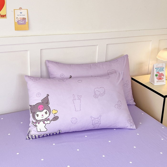 91家纺网 家纺一手货源 找家纺 玉元坊 2025新款大版三丽鸥系列全棉纯棉床单纯棉床裙三四件套简约款 饮料