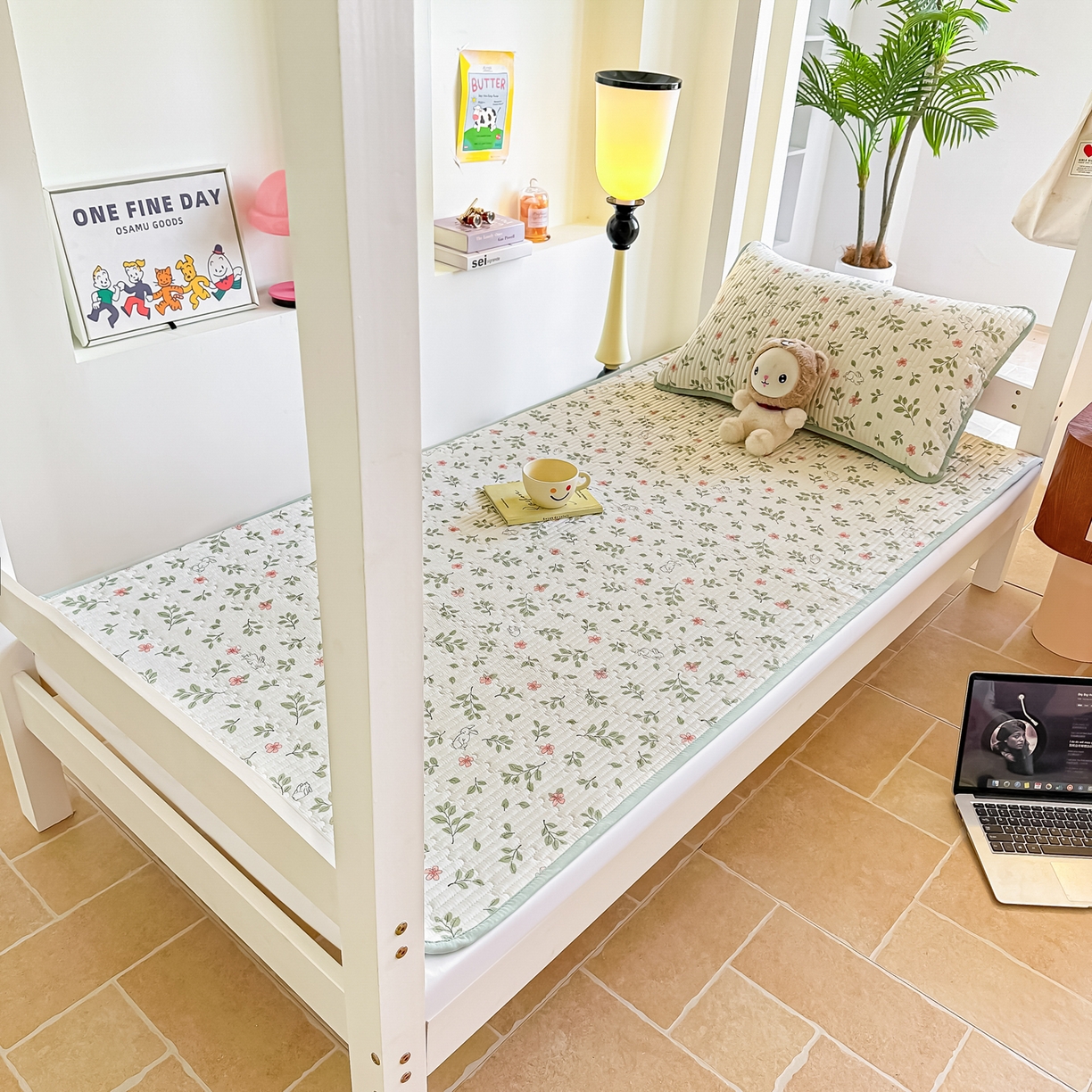 91家纺网 家纺一手货源 找家纺 恒尚居 2025新款A类全棉印花夹棉床盖四季款-系列一 【清新雅韵】全棉-四季款