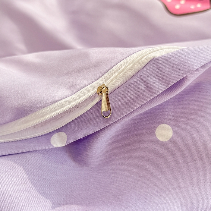 91家纺网 家纺一手货源 找家纺 玉元坊 2025新款大版三丽鸥系列全棉纯棉床单纯棉床裙三四件套简约款 草莓库洛米