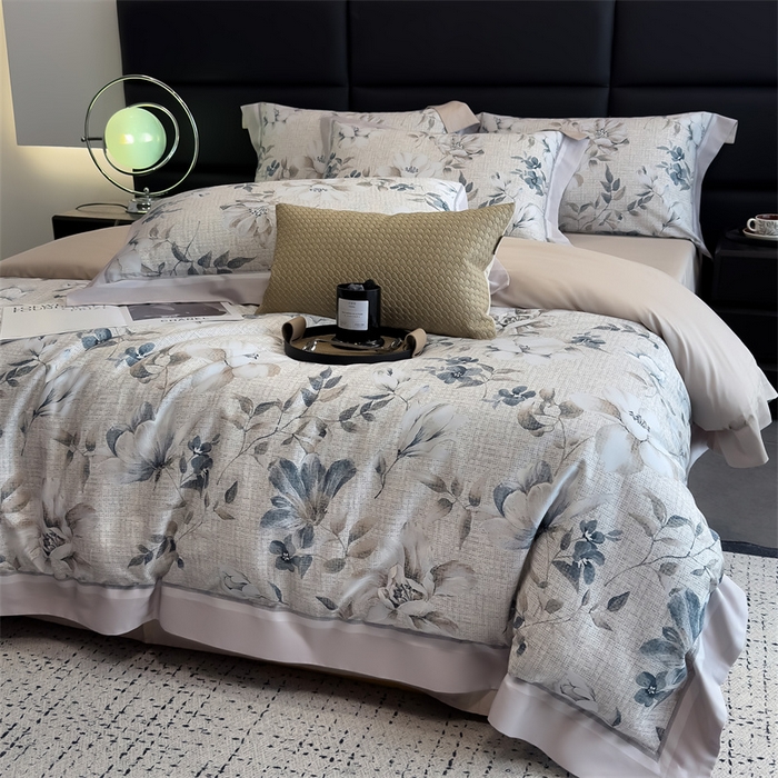 91家纺网 家纺一手货源 找家纺 （总）朵希曼 2025新款全棉贡缎大版数码印花系列