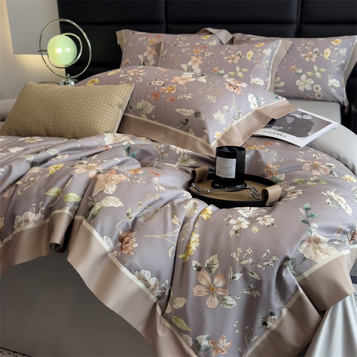 91家纺网 家纺一手货源 找家纺 （总）朵希曼 2025新款全棉贡缎大版数码印花系列