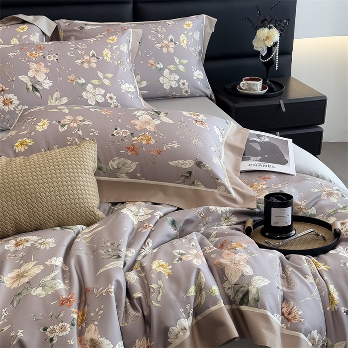 91家纺网 家纺一手货源 找家纺 （总）朵希曼 2025新款全棉贡缎大版数码印花系列