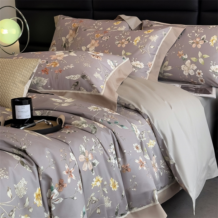 91家纺网 家纺一手货源 找家纺 （总）朵希曼 2025新款全棉贡缎大版数码印花系列