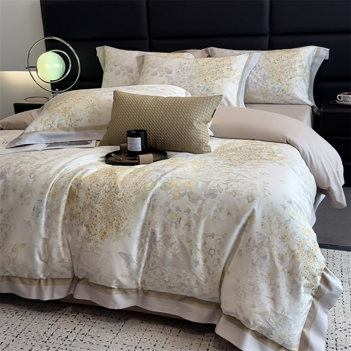 朵希曼 2026新款全棉贡缎大版数码印花系列 春日