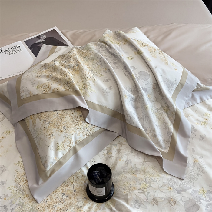 91家纺网 家纺一手货源 找家纺 朵希曼 2026新款全棉贡缎大版数码印花系列 春日