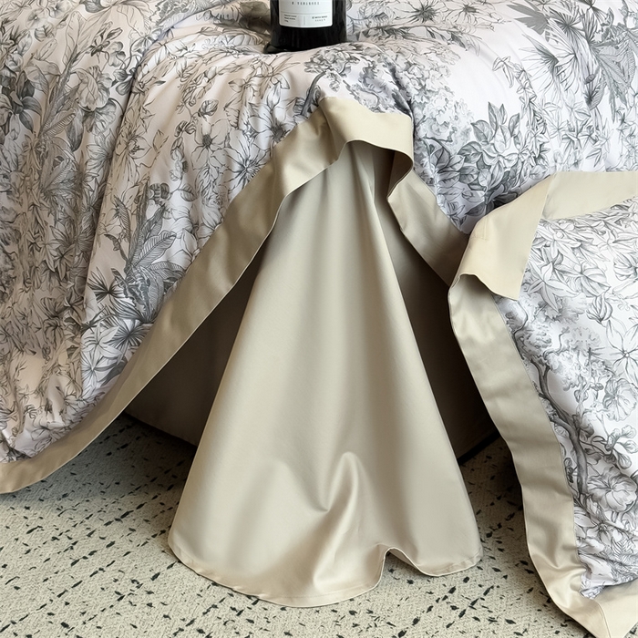 91家纺网 家纺一手货源 找家纺 朵希曼 2026新款全棉贡缎大版数码印花系列 馥韵