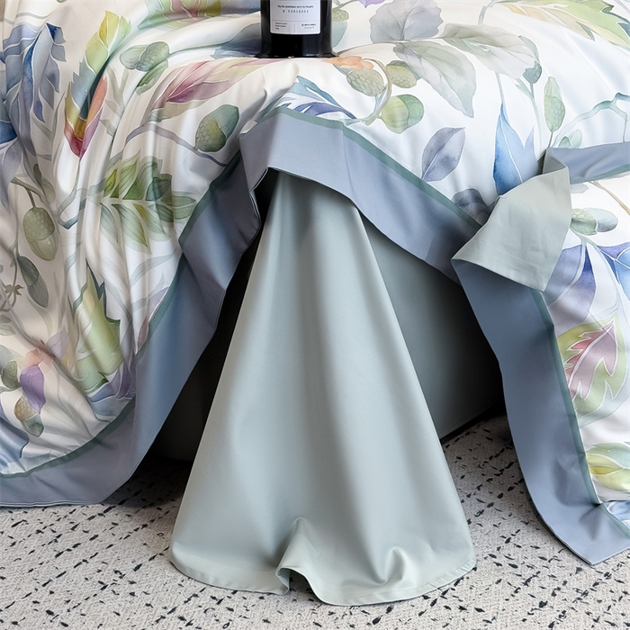 91家纺网 家纺一手货源 找家纺 朵希曼 2026新款全棉贡缎大版数码印花系列 盛夏