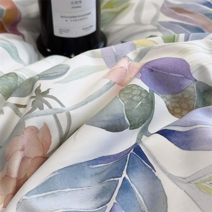 91家纺网 家纺一手货源 找家纺 朵希曼 2026新款全棉贡缎大版数码印花系列 盛夏