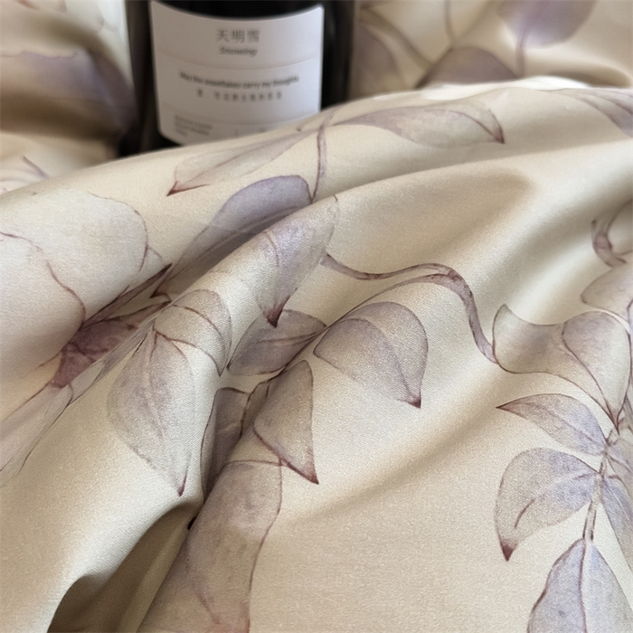 91家纺网 家纺一手货源 找家纺 朵希曼 2026新款全棉贡缎大版数码印花系列 思绮