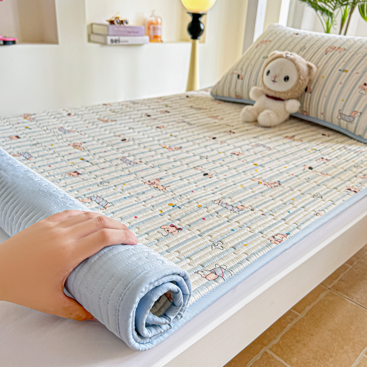 恒尚居 2025新款A类全棉印花夹棉床盖四季款-系列二 【机灵旺仔】全棉-四季款