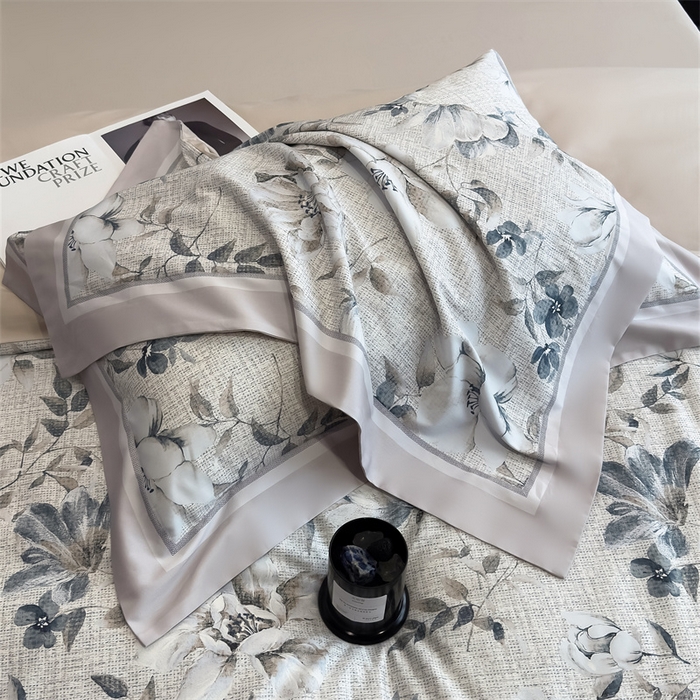 91家纺网 家纺一手货源 找家纺 朵希曼 2026新款全棉贡缎大版数码印花系列 颜玉