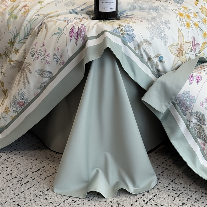 91家纺网 家纺一手货源 找家纺 朵希曼 2026新款全棉贡缎大版数码印花系列 忆梦