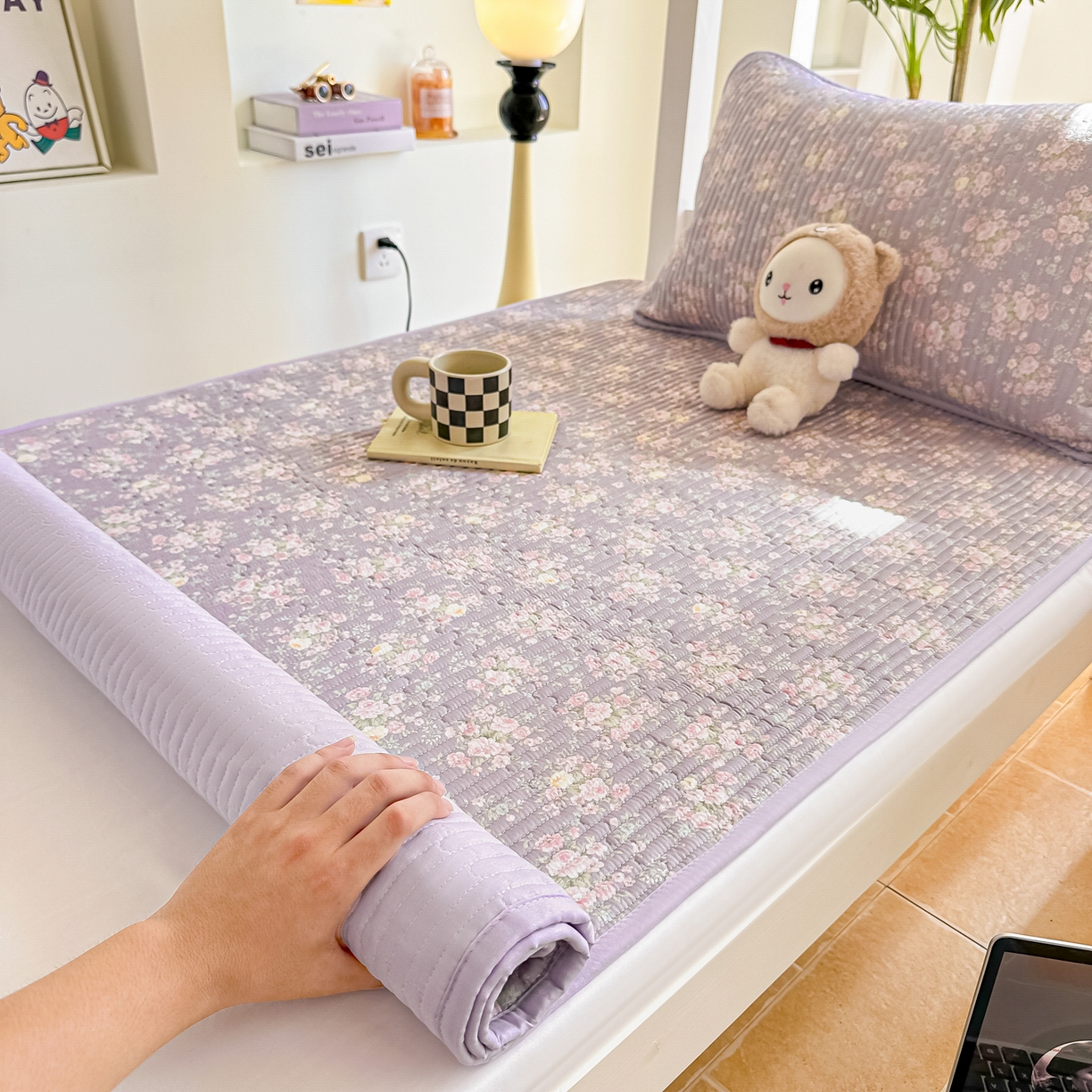 恒尚居 2025新款A类全棉印花夹棉床盖四季款-系列二 【花田物语】全棉-四季款