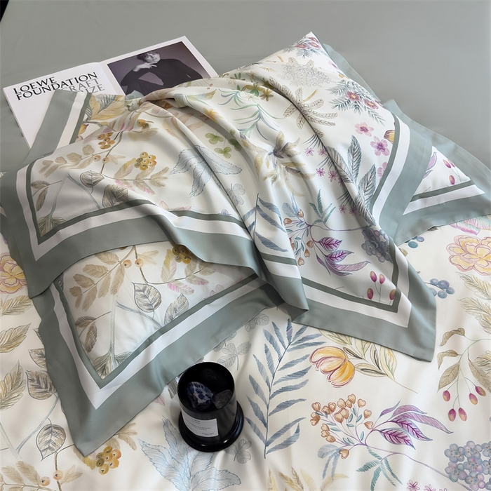 91家纺网 家纺一手货源 找家纺 朵希曼 2026新款全棉贡缎大版数码印花系列 忆梦