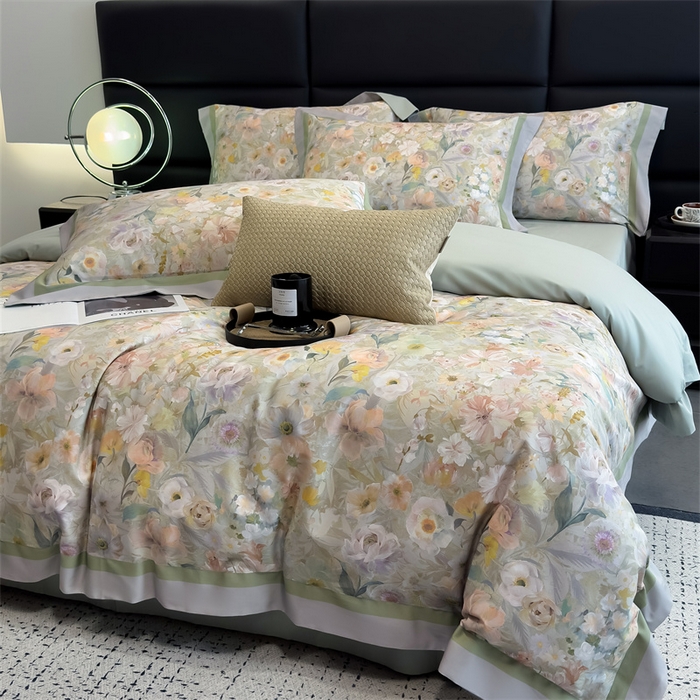 朵希曼 2026新款全棉贡缎大版数码印花系列 远野