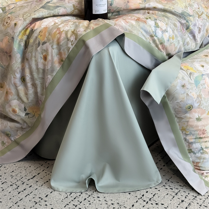 91家纺网 家纺一手货源 找家纺 朵希曼 2026新款全棉贡缎大版数码印花系列 远野