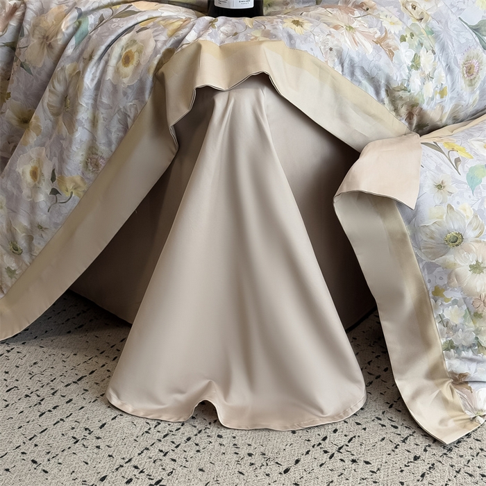 91家纺网 家纺一手货源 找家纺 朵希曼 2026新款全棉贡缎大版数码印花系列 蕴彩