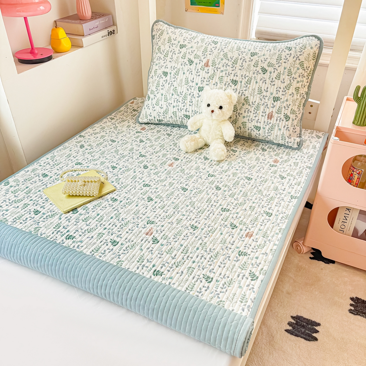 91家纺网 家纺一手货源 找家纺 恒尚居 2025新款A类全棉印花夹棉床盖四季款-系列二 【绿野仙踪】全棉-四季款