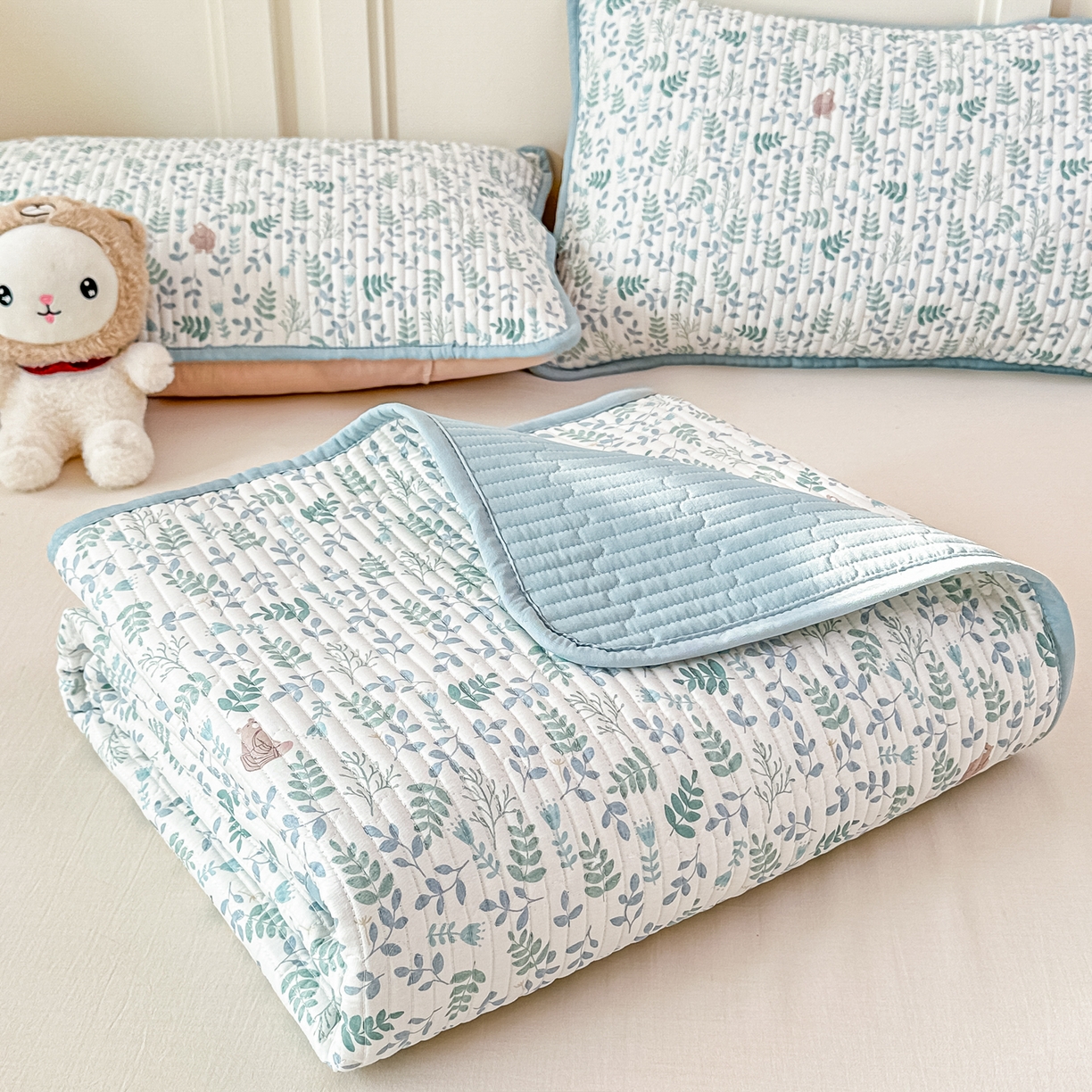 91家纺网 家纺一手货源 找家纺 恒尚居 2025新款A类全棉印花夹棉床盖四季款-系列二 【绿野仙踪】全棉-四季款