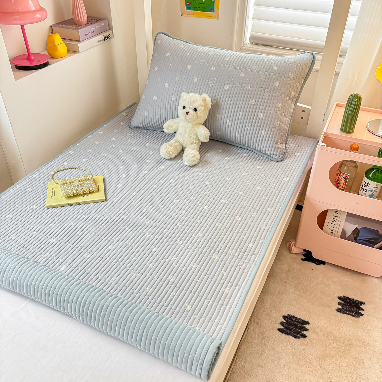 91家纺网 家纺一手货源 找家纺 恒尚居 2025新款A类全棉印花夹棉床盖四季款-系列二 【南瓜点点】全棉-四季款