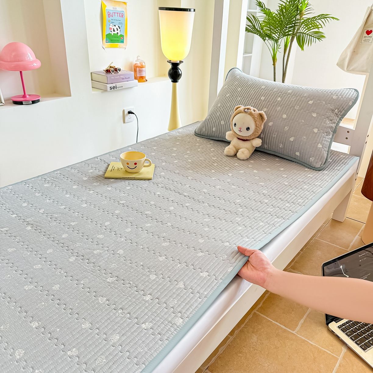 91家纺网 家纺一手货源 找家纺 恒尚居 2025新款A类全棉印花夹棉床盖四季款-系列二 【南瓜点点】全棉-四季款