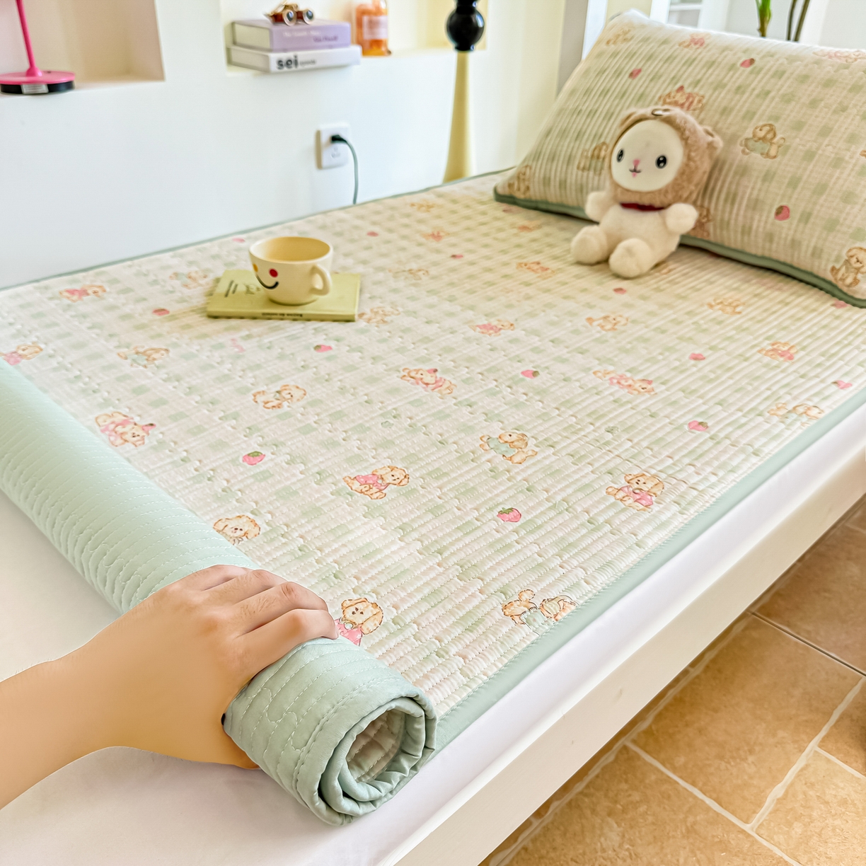 恒尚居 2025新款A类全棉印花夹棉床盖四季款-系列二 【甜心旺旺】全棉-四季款