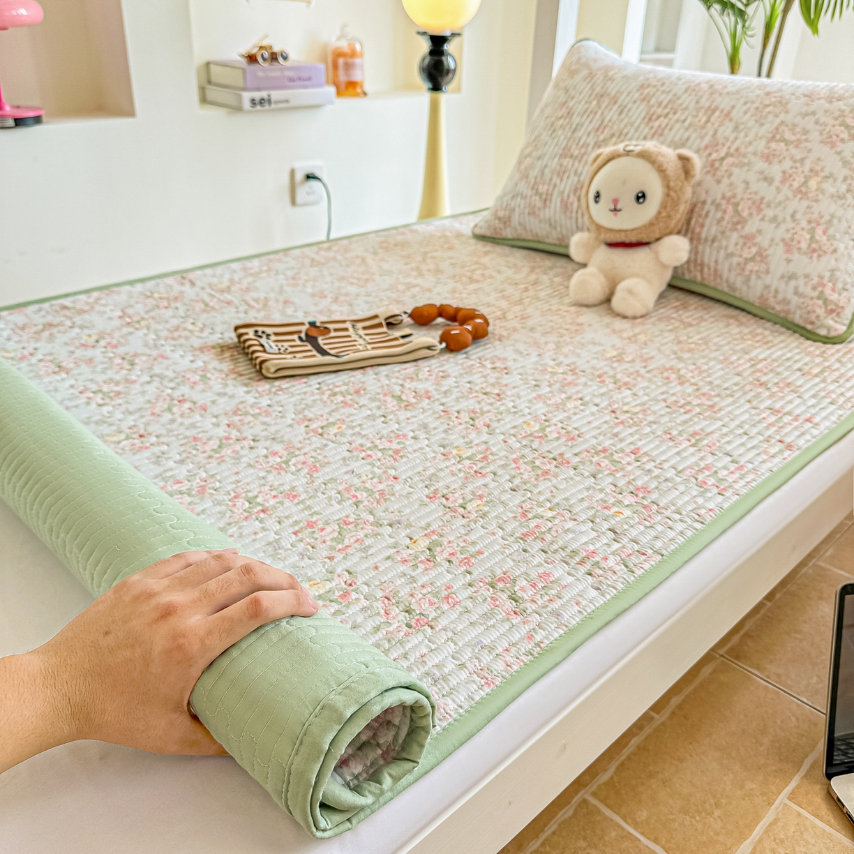 恒尚居 2025新款A类全棉印花夹棉床盖四季款-系列二 【紫薇花】全棉-四季款