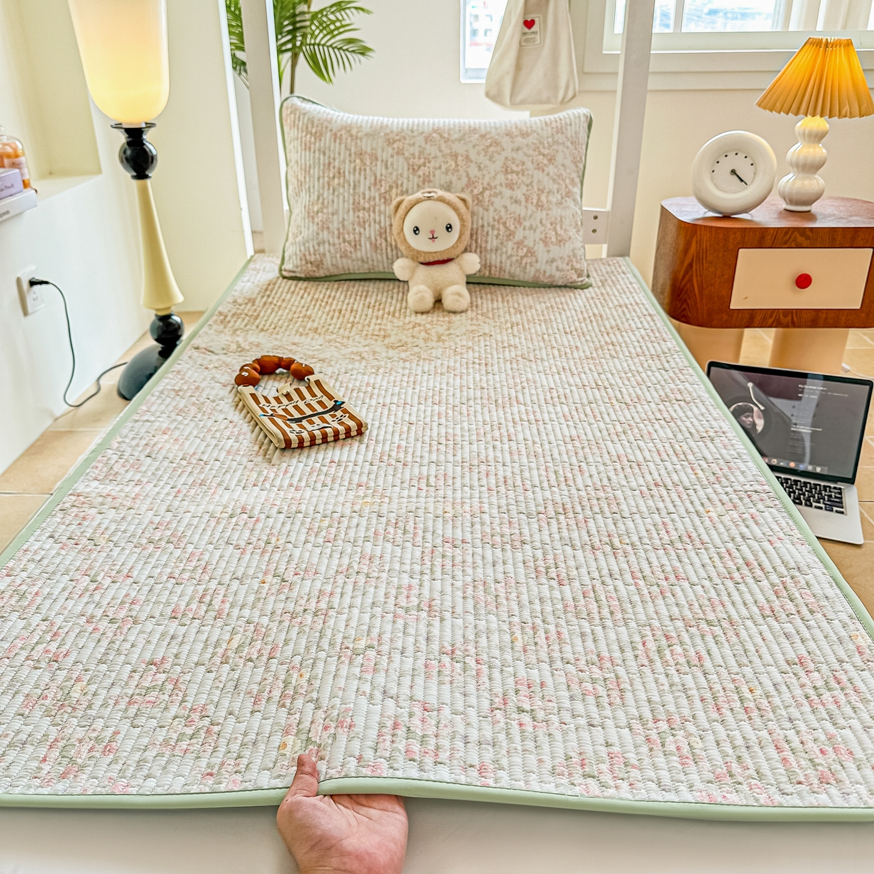 91家纺网 家纺一手货源 找家纺 恒尚居 2025新款A类全棉印花夹棉床盖四季款-系列二 【紫薇花】全棉-四季款