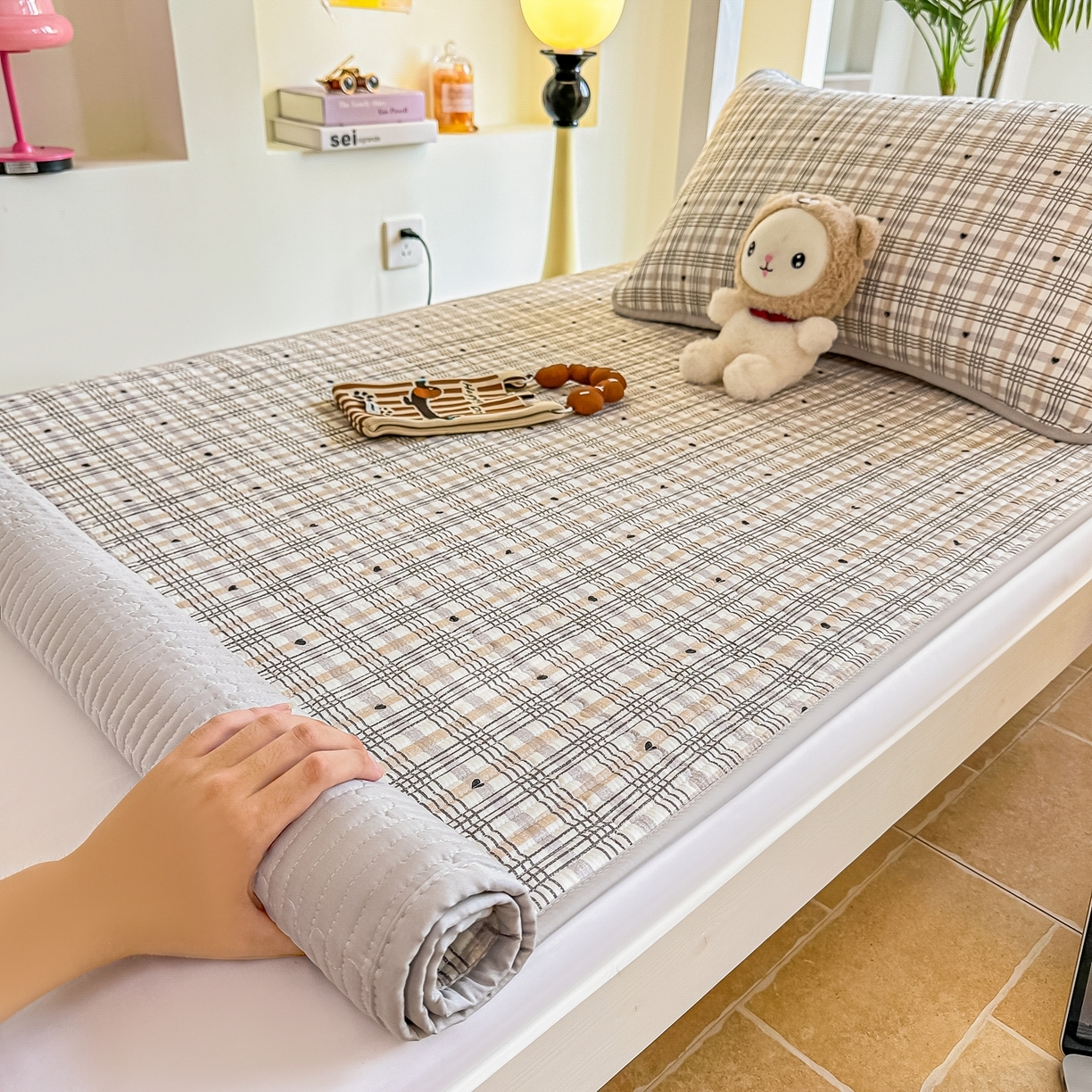 91家纺网 家纺一手货源 找家纺 （总）恒尚居 2025新款A类全棉印花夹棉床盖四季款-系列一