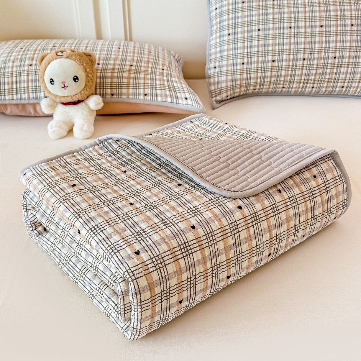 91家纺网 家纺一手货源 找家纺 （总）恒尚居 2025新款A类全棉印花夹棉床盖四季款-系列一