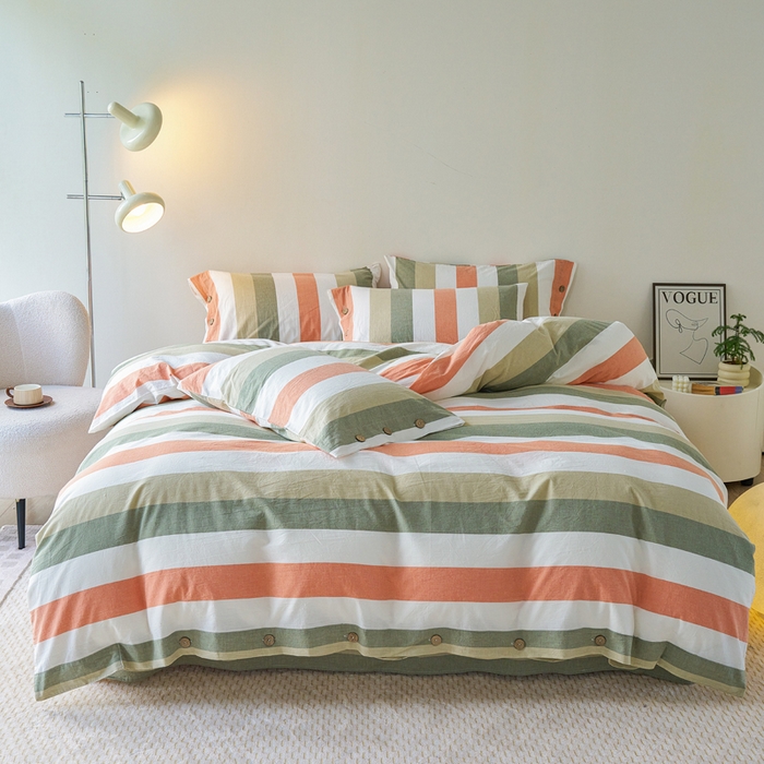 91家纺网 家纺一手货源 找家纺 （总）贝尔 PELLHOME 全棉色织水洗棉格子单被套（可抖音代发）