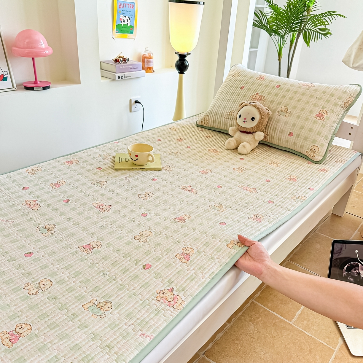 91家纺网 家纺一手货源 找家纺 （总）恒尚居 2025新款A类全棉印花夹棉床盖四季款-系列二