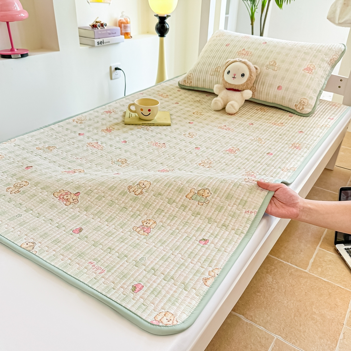 91家纺网 家纺一手货源 找家纺 （总）恒尚居 2025新款A类全棉印花夹棉床盖四季款-系列二