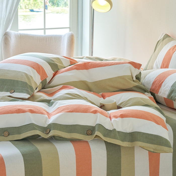 91家纺网 家纺一手货源 找家纺 贝尔 PELLHOME 全棉色织水洗棉格子单被套（可抖音代发） 蔬果条