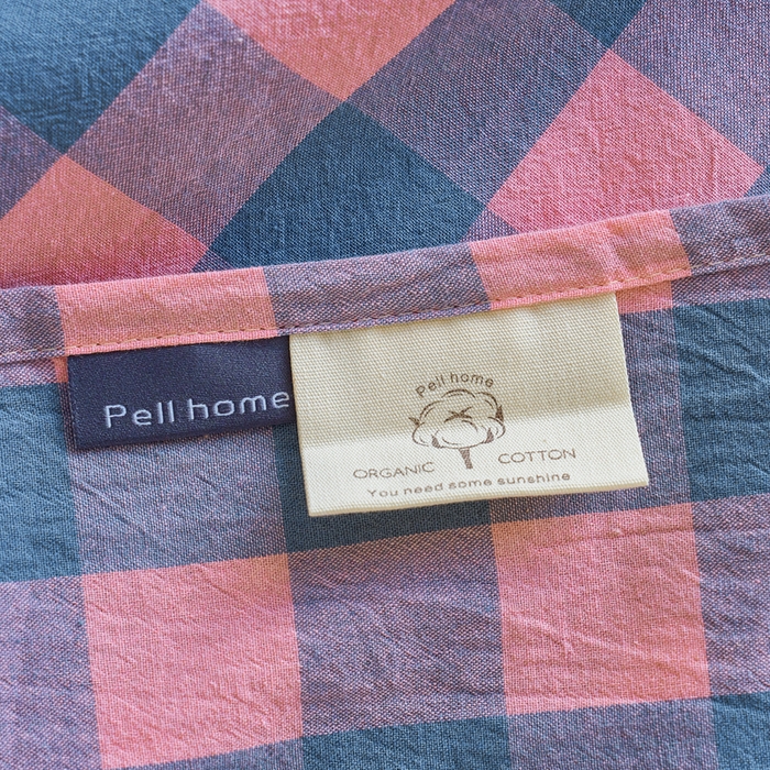 91家纺网 家纺一手货源 找家纺 贝尔 PELLHOME 全棉色织水洗棉格子单床单（可抖音代发） 梦幻-粉