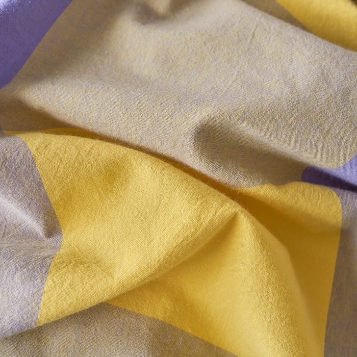 91家纺网 家纺一手货源 找家纺 贝尔 PELLHOME 全棉色织水洗棉格子单床单（可抖音代发） 紫咖大格