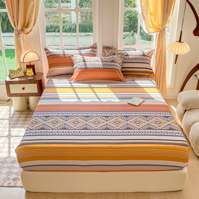 91家纺网 家纺一手货源 找家纺 （总）眠博士 2025新款全棉混纺生态磨毛印花单床笠