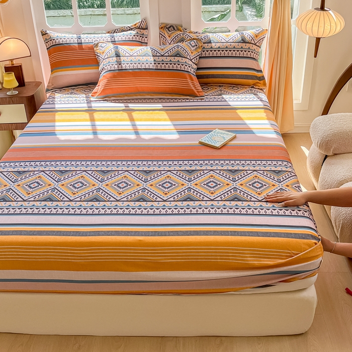 91家纺网 家纺一手货源 找家纺 （总）眠博士 2025新款全棉混纺生态磨毛印花单床笠