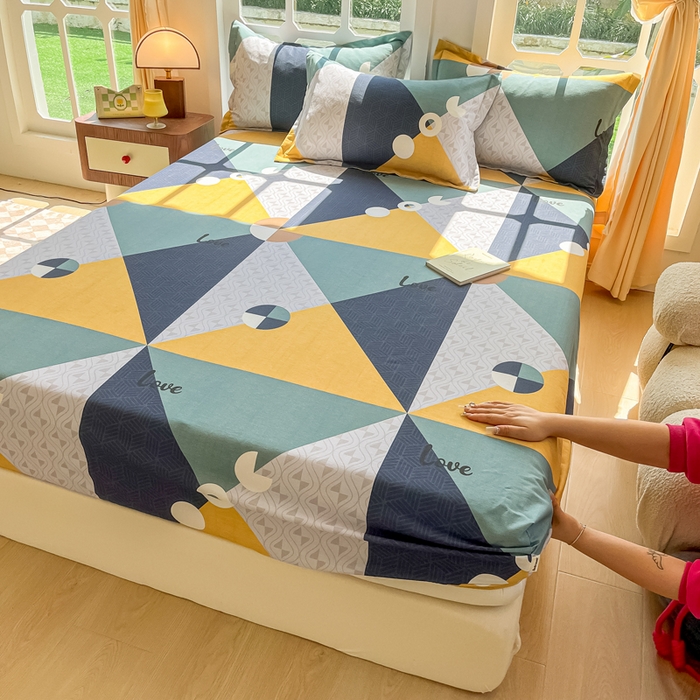 91家纺网 家纺一手货源 找家纺 （总）眠博士 2025新款全棉混纺生态磨毛印花单床笠