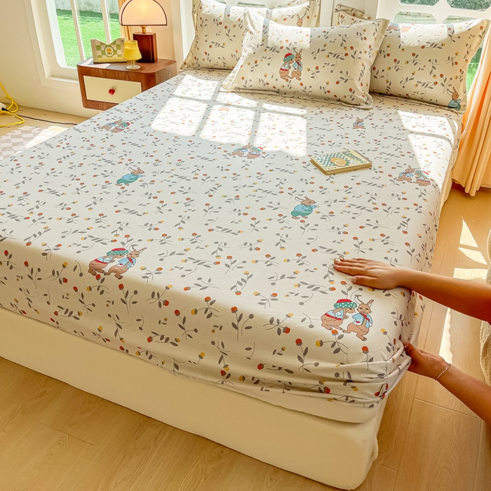 91家纺网 家纺一手货源 找家纺 （总）眠博士 2025新款全棉混纺生态磨毛印花单床笠