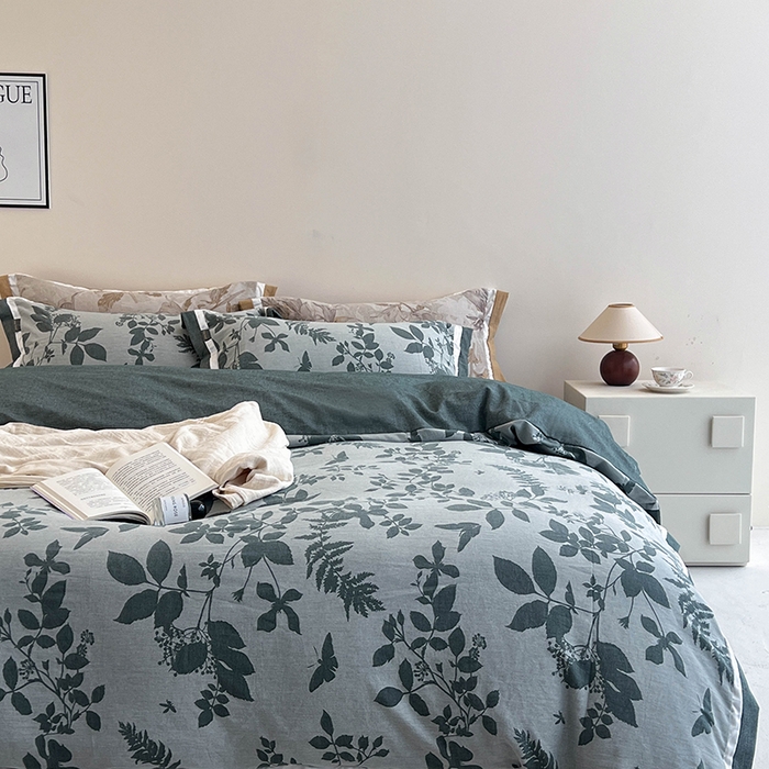 91家纺网 家纺一手货源 找家纺 （总）贝尔 2025新款宽边色织提花四件套