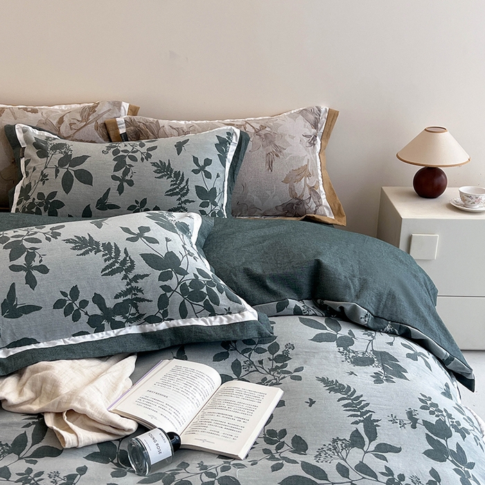 91家纺网 家纺一手货源 找家纺 （总）贝尔 2025新款宽边色织提花四件套