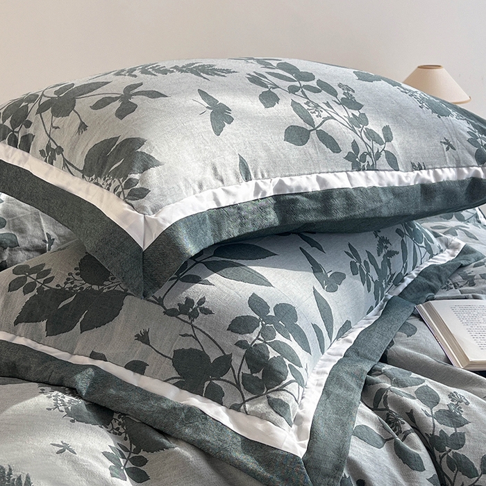 91家纺网 家纺一手货源 找家纺 （总）贝尔 2025新款宽边色织提花四件套