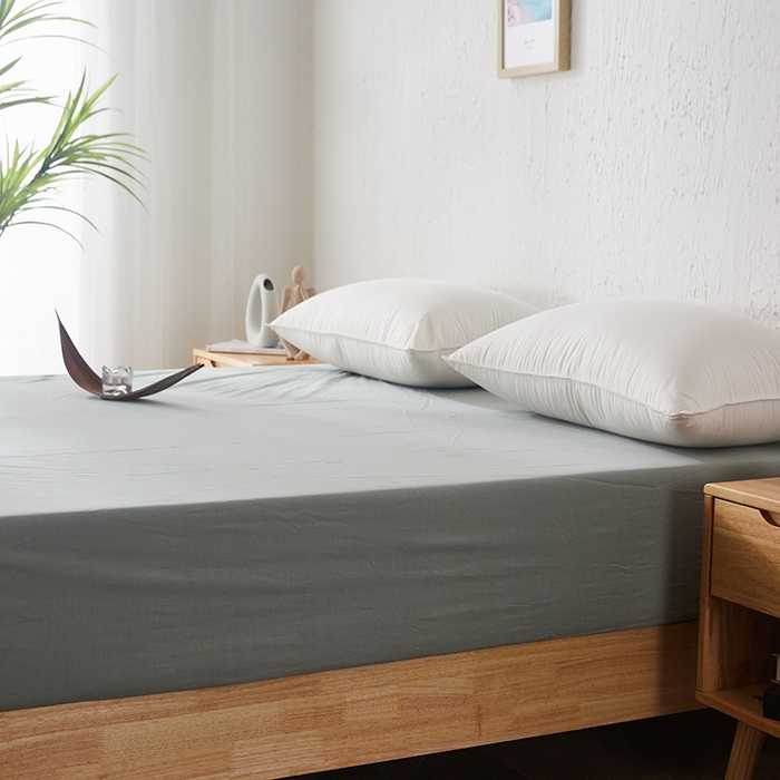 91家纺网 家纺一手货源 找家纺 贝尔 PELLHOME 日式全棉纯棉水洗棉床笠床罩男士简约蓝北欧床垫保护防滑固定单件春节不打烊 豆绿